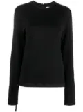 Jil Sander zip-up extra-long sleeve sweatshirt - Black