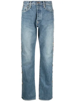 KAPITAL スタッズ ストレートジーンズ | ブルー | FARFETCH JP