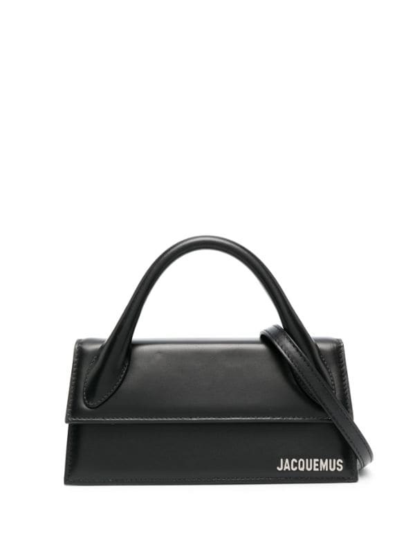 Black Chiquito long leather handbag, Jacquemus