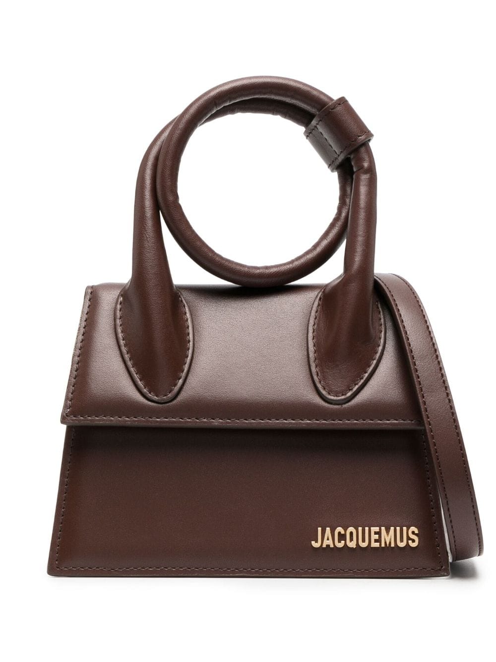 Jacquemus Le Chiquito Noeud Coiled Bag In Brown