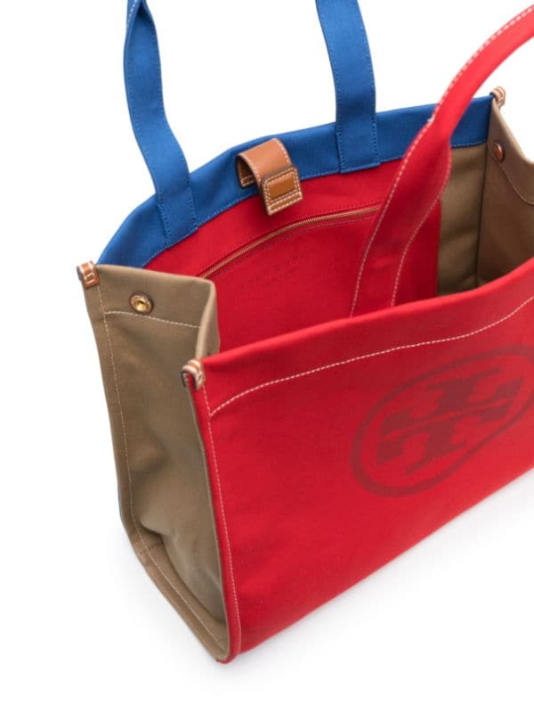 Tory burch red online tote bag