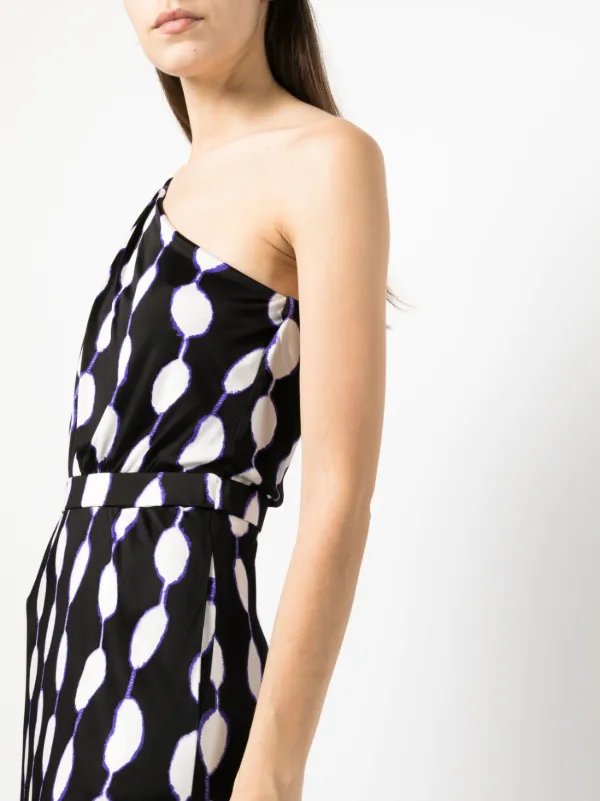 Dvf one 2025 shoulder dress