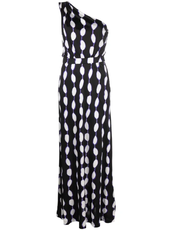 Dvf one 2025 shoulder dress