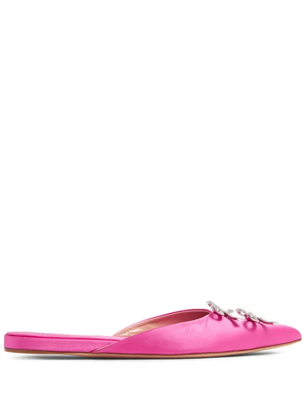 Pink satin mules new arrivals
