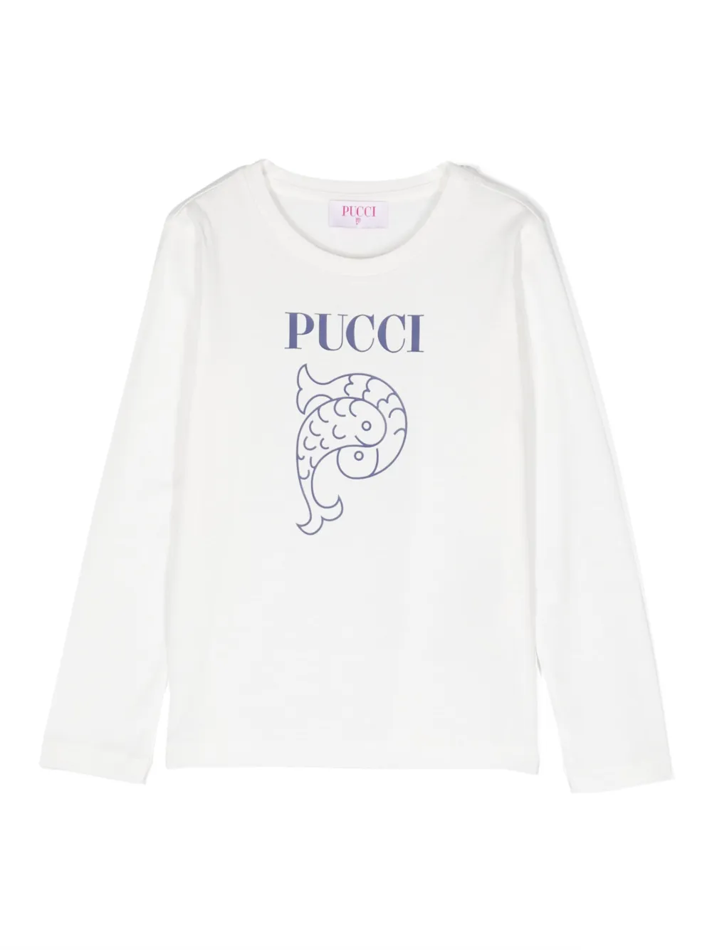 PUCCI Junior Sweater met logoprint - Wit