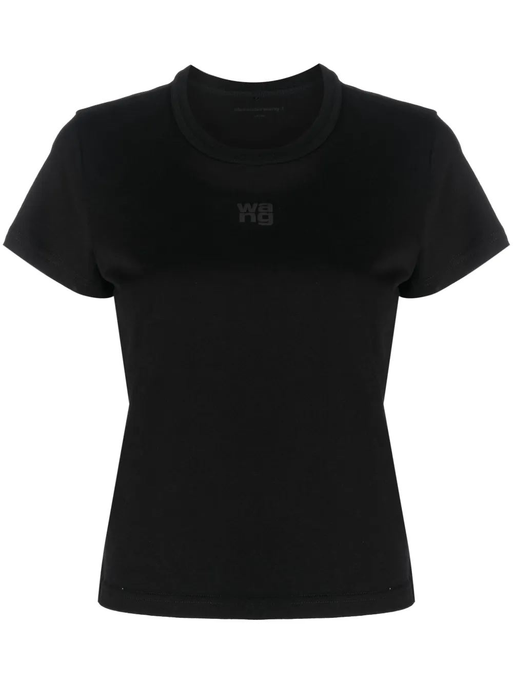 Alexander Wang Cotton T-shirt With Logo In Nero