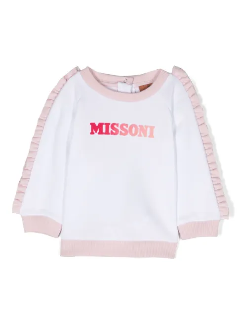 Missoni Kids sudadera con detalle de volantes