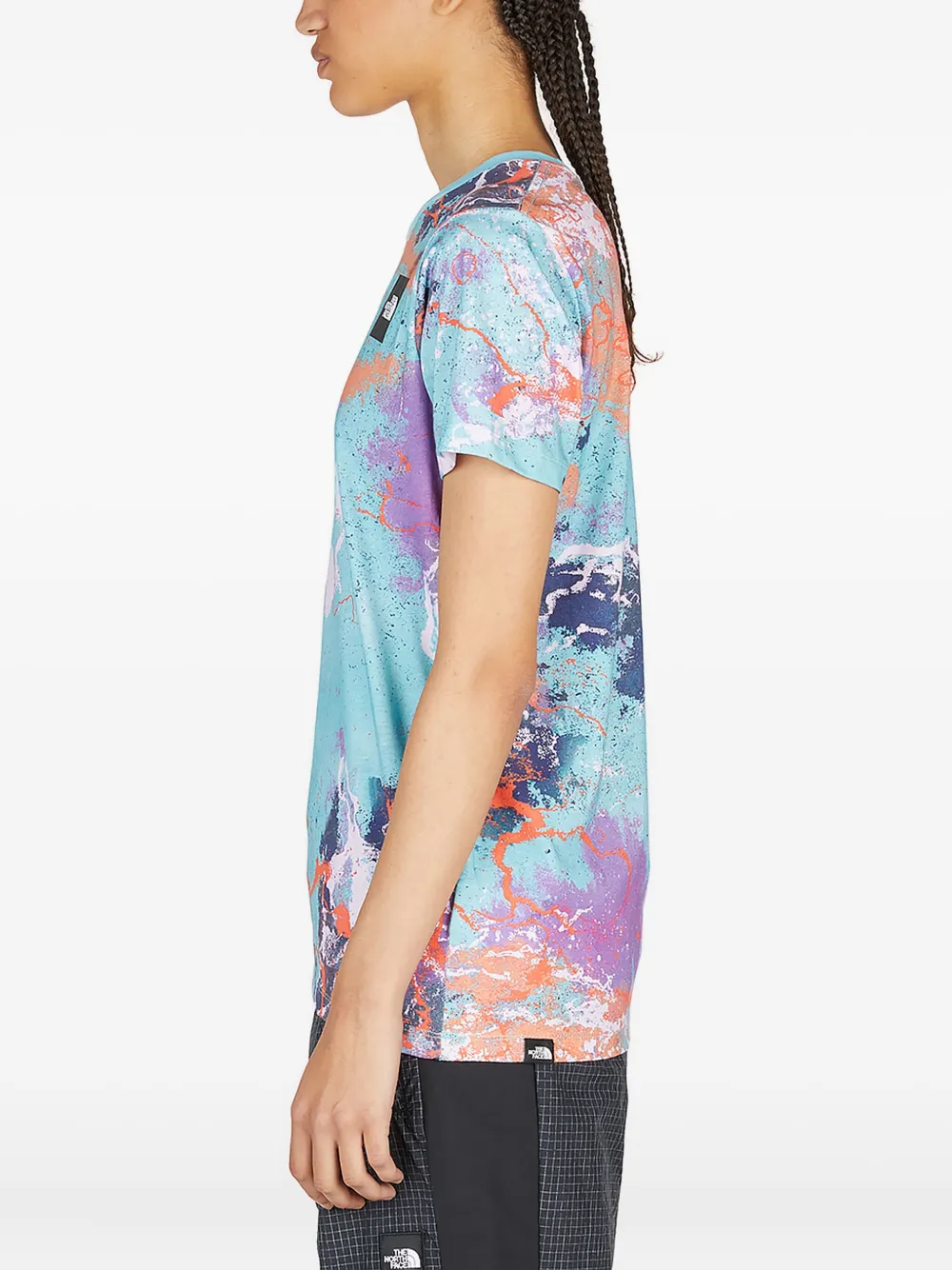 The North Face T-shirt met abstracte print Blauw