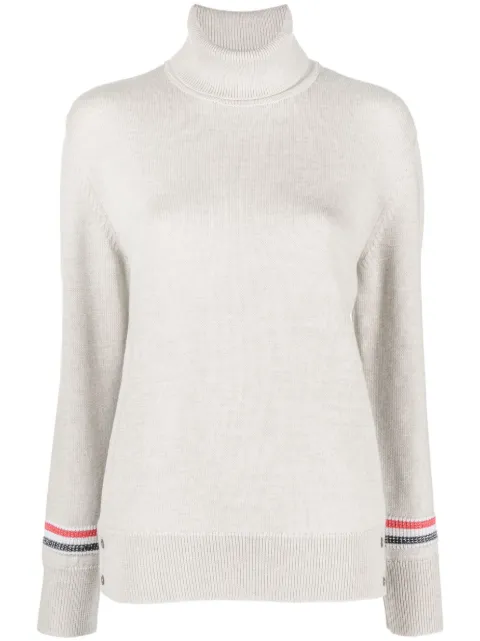 Thom Browne RWB stripe turtleneck wool jumper