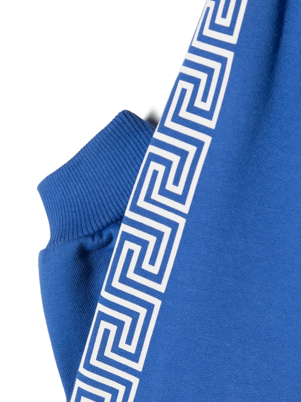  Versace Kids Greca-pattern Cotton Track Pants - Blue 