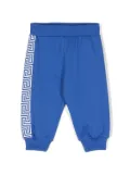Versace Kids Greca-pattern cotton track pants - Blue