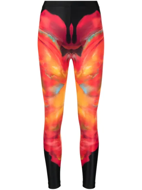 Alexander McQueen abstract-print leggings