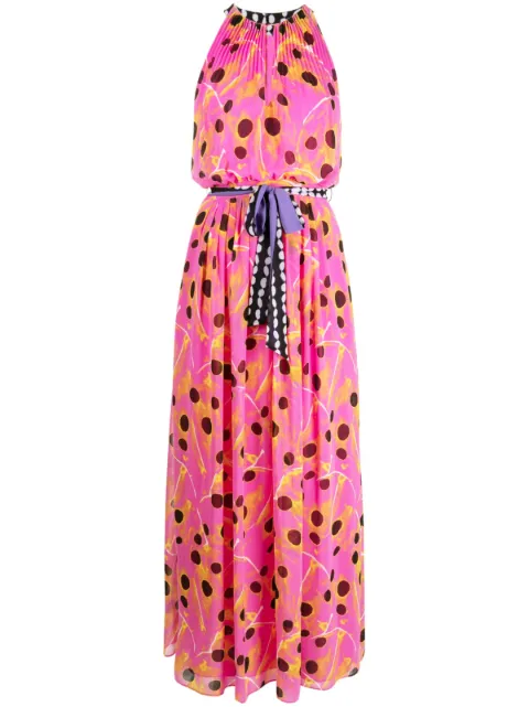 DVF Diane von Furstenberg dot-print sleeveless dress