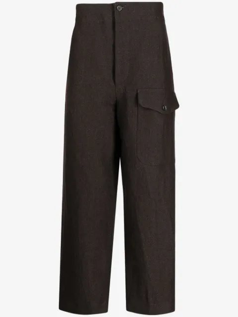 Uma Wang Paxton herringbone-pattern trousers