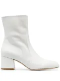 Stuart Weitzman Flareblock 60mm leather boots - White