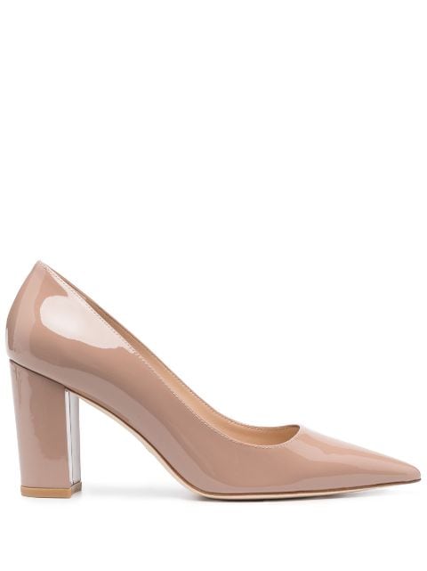 Stuart Weitzman - Block 85mm leather pumps