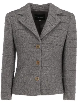 Emporio Armani ヘリンボーン ダブルジャケット | グレー | FARFETCH JP
