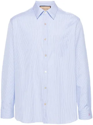 グッチ ストライプシャツ Gucci ストライプ シャツ | ブルー | FARFETCH JP