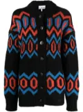 GANNI organic-cotton chunky-knit cardigan - Black