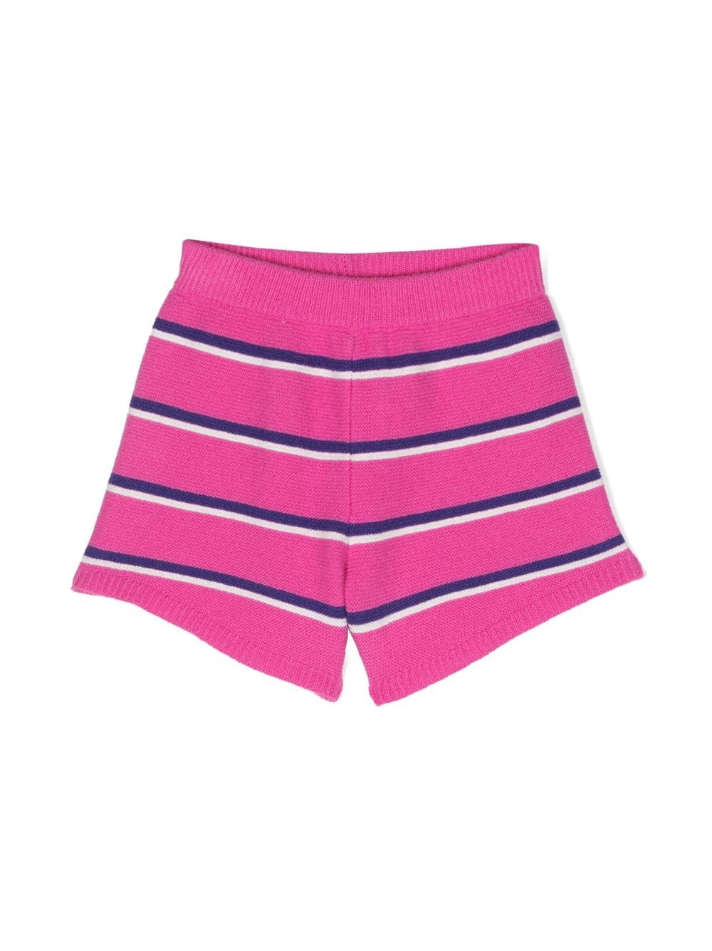 Pucci Junior Kids' Striped Knitted Shorts In Pink