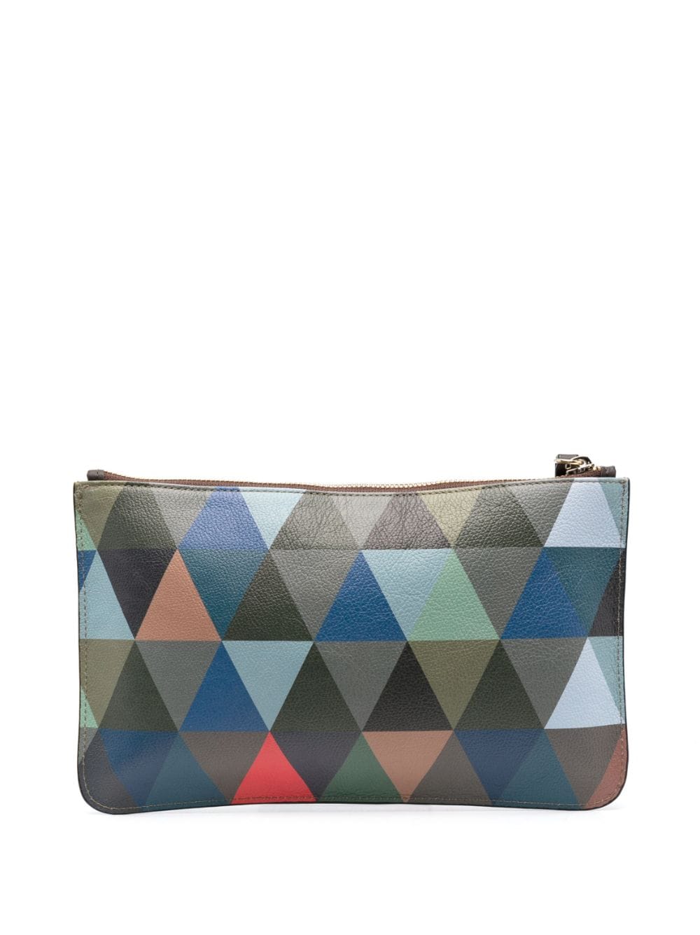 Shop Leathersmith Of London Geometric-pattern Pebbled Leather Wallet In Blue
