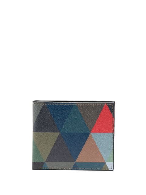 Leathersmith of London läderplånbok med geometriskt mönster