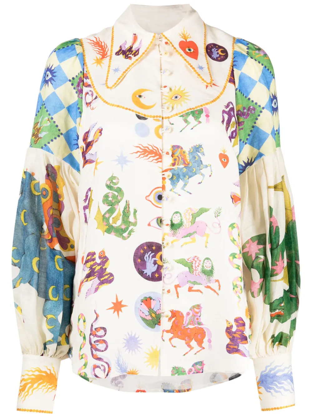 ALEMAIS Lou balloon-sleeves Shirt - Farfetch