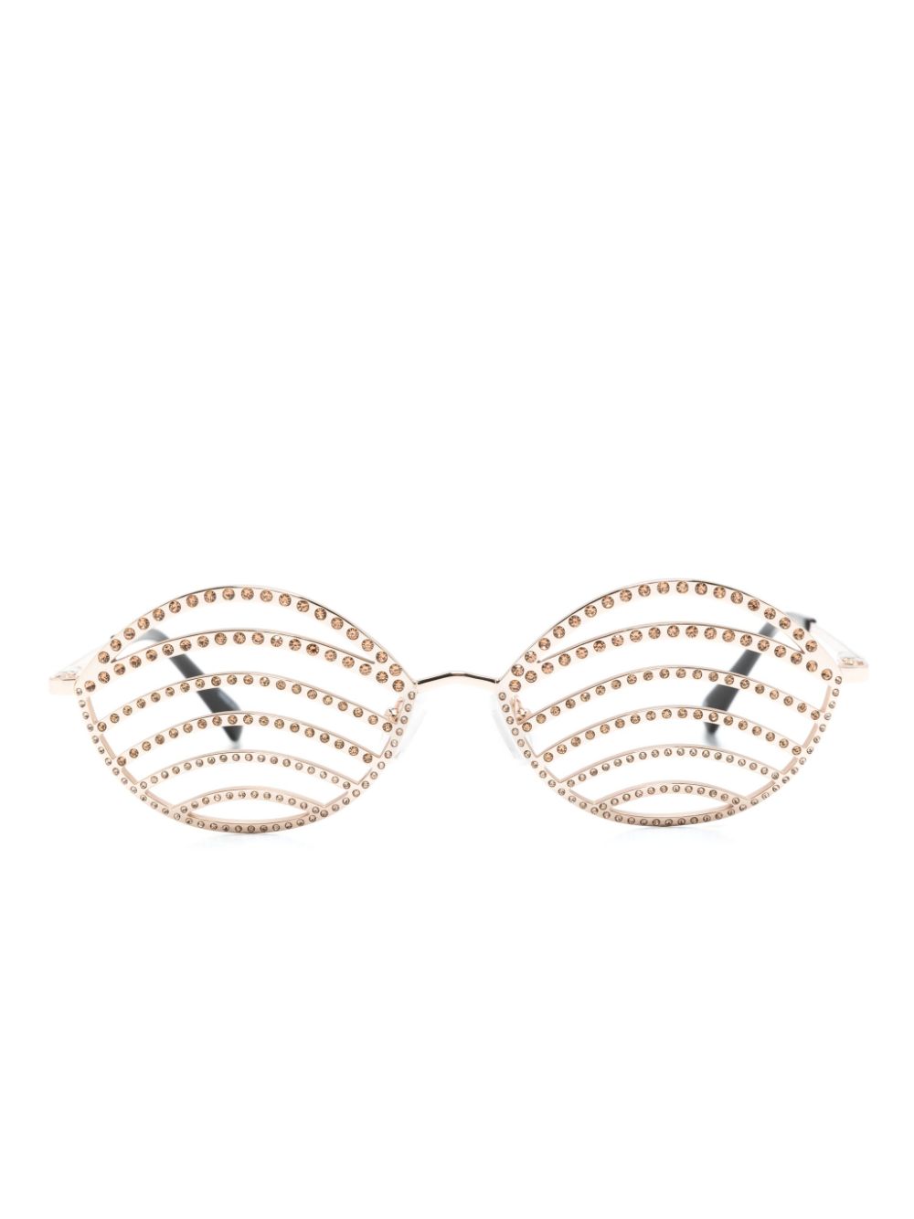 Nuè x Linda Farrow round-frame sunglasses - Gold