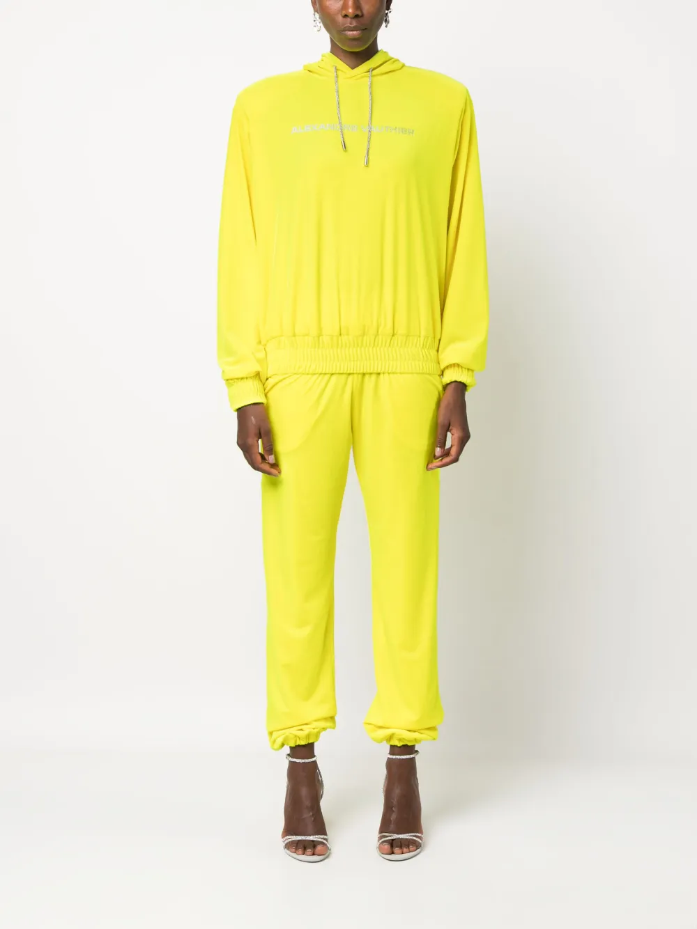 Alexandre Vauthier high-waisted drawstring track pants - Geel