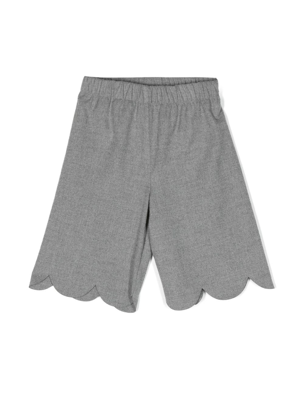 Il Gufo Babies' Scallop-edge Trousers In Grey