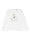 Il Gufo graphic-print long-sleeve top - White