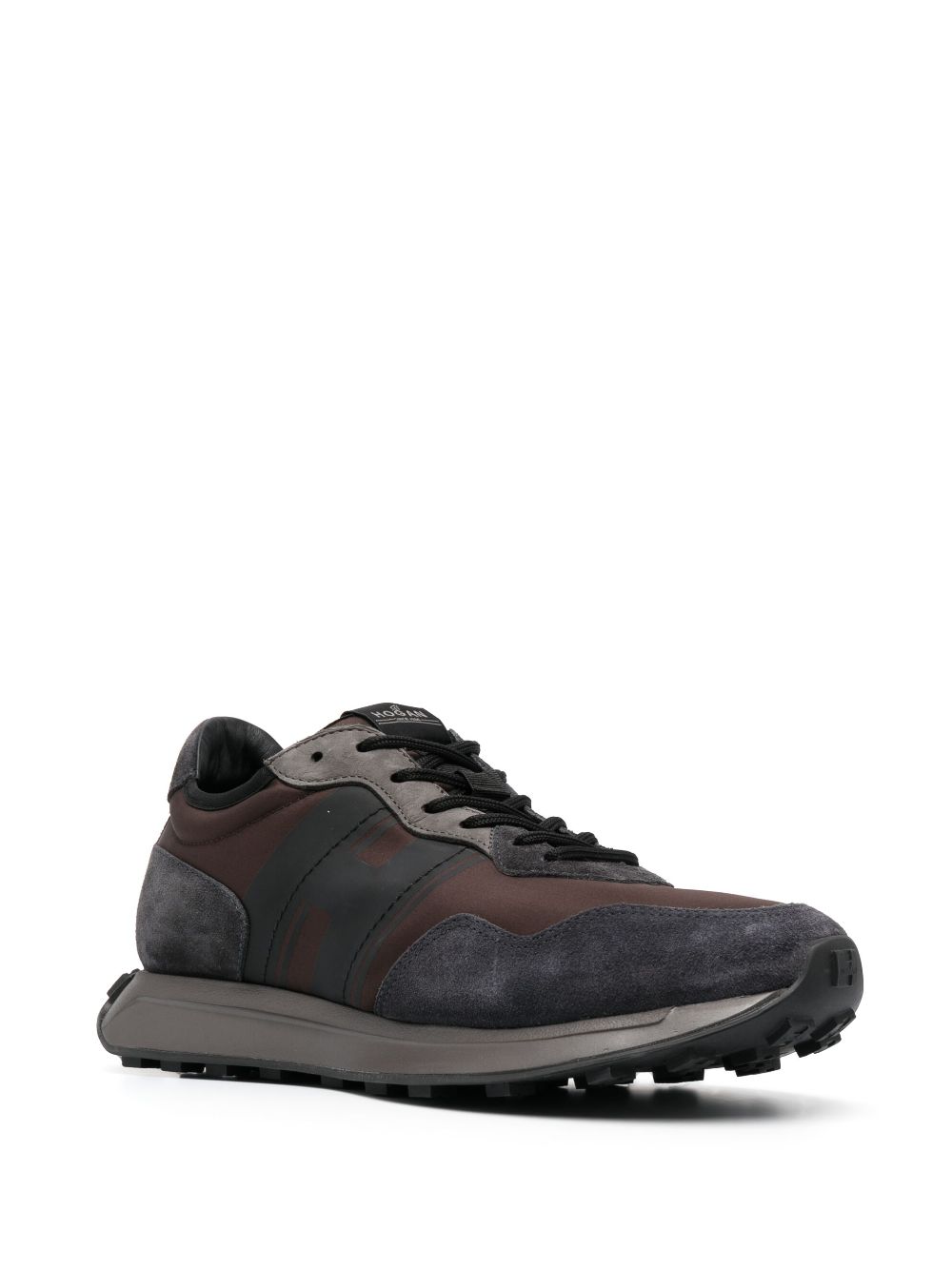 Hogan panelled leather sneakers - Bruin