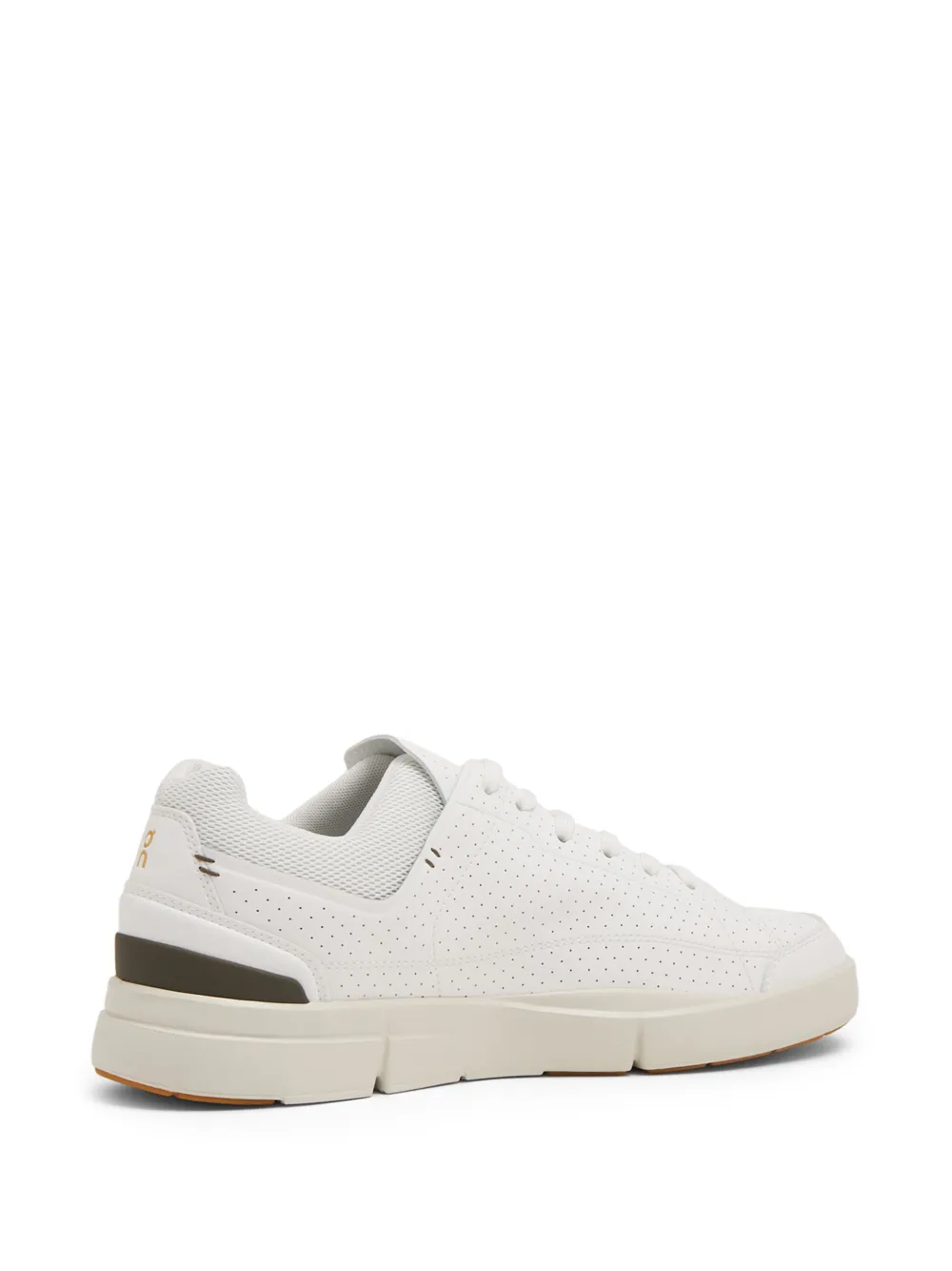 On Running Logo-print Perforated Low-top Sneakers In White