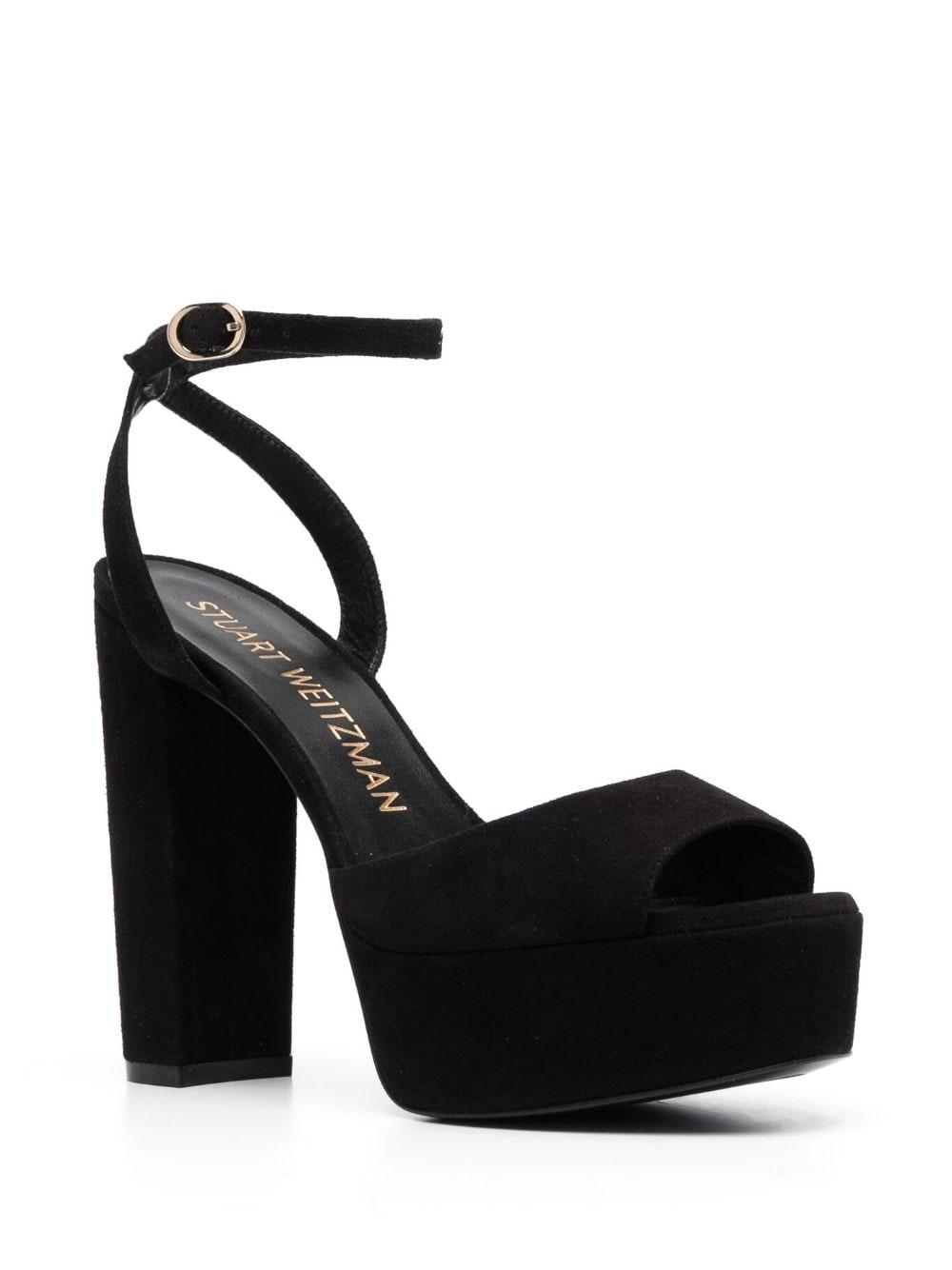 Stuart Weitzman Ryder II sandalen met plateauzool - Zwart