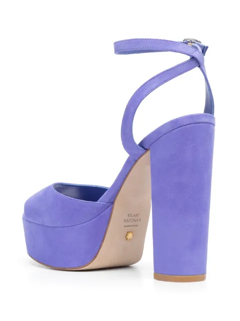 Stuart Weitzman Ryder II 125mm suede platform sandals RYDERIIPLATFORMSASF489 - 2