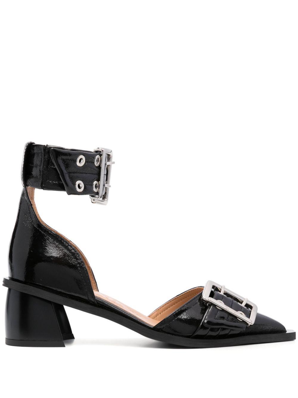 GANNI 7mm buckle-detail pumps – Black