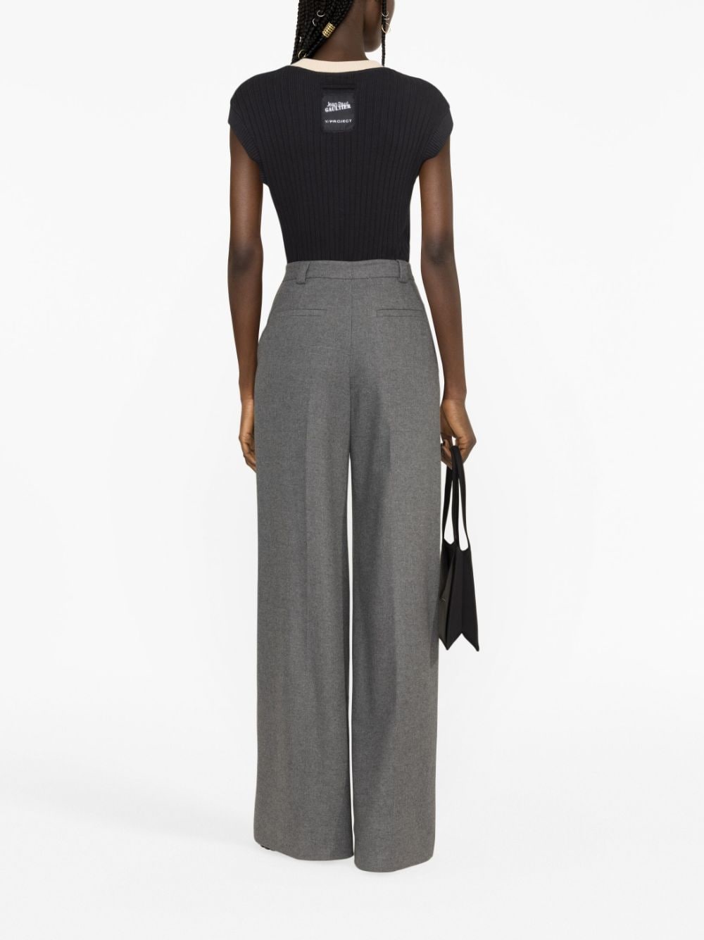 Shop Red Valentino Wide-leg Trousers In Grey