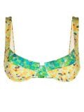 ALEMAIS Kenzie floral-print bikini top - Yellow