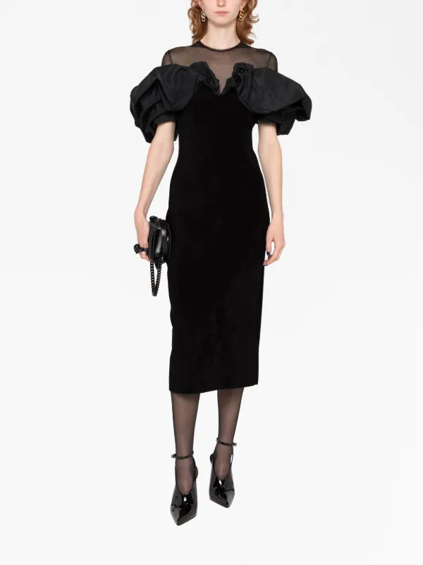 Alexander mcqueen velvet outlet dress