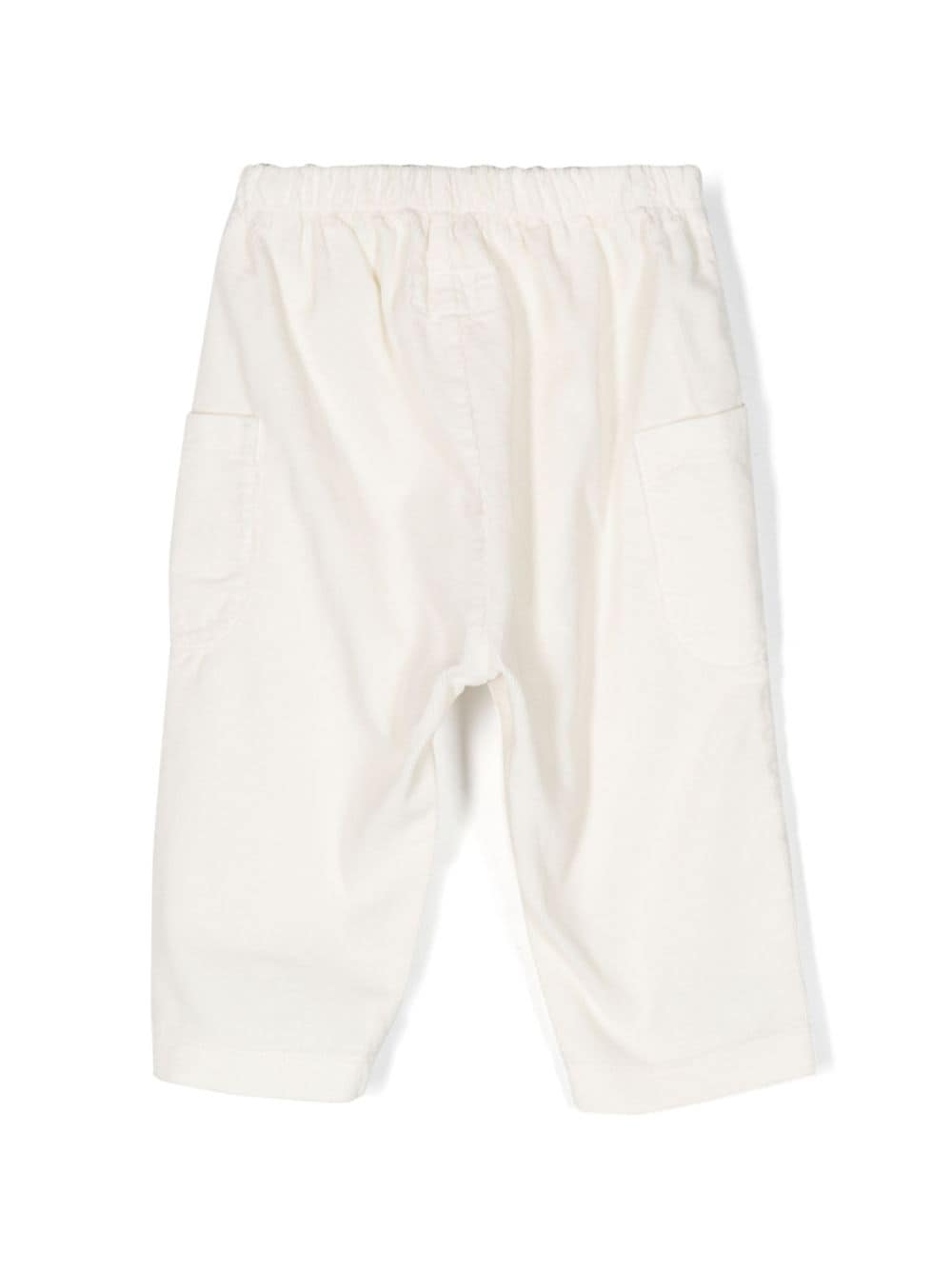 Shop Teddy & Minou Patch-pocket Cotton Trousers In Neutrals
