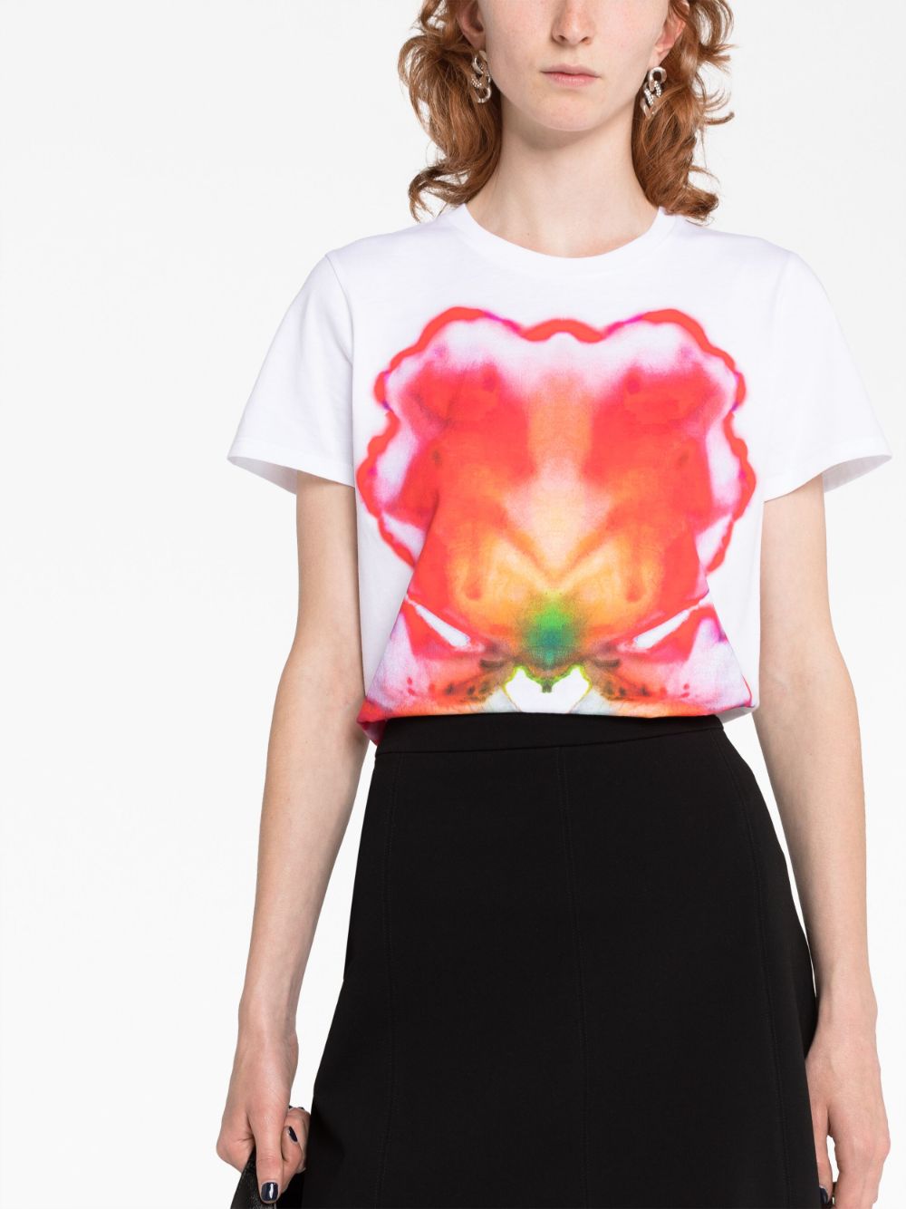 Alexander McQueen abstract-print cotton T-shirt Women