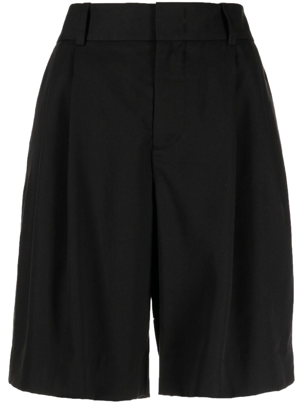 Vince High-waisted Tailored Shorts In Black