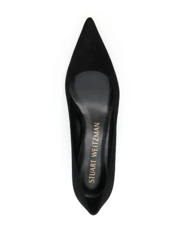 Stuart Weitzman Stuart 50mm Suede Kitten Pumps Farfetch