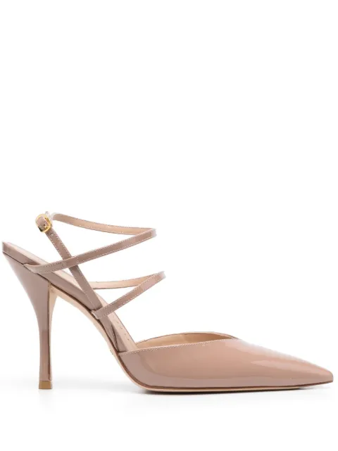 Stuart Weitzman Strapeze 95mm leather pumps