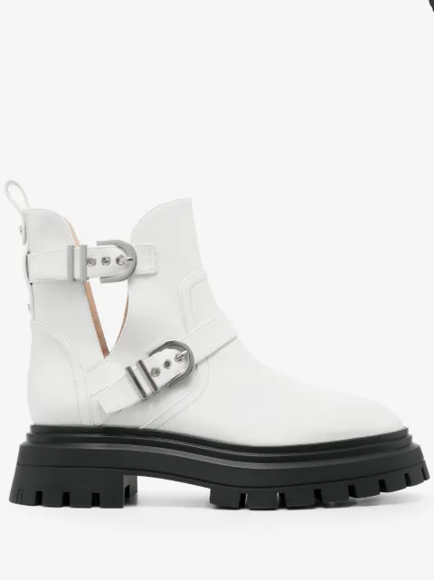 Stuart Weitzman Maverick Bedford bucked leather boots