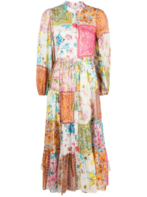 ZIMMERMANN patchwork floral-print dress