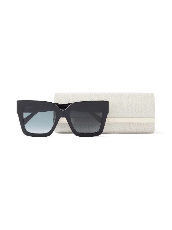 Jimmy Choo Eyewear Edna square-frame Sunglasses | Black | FARFETCH