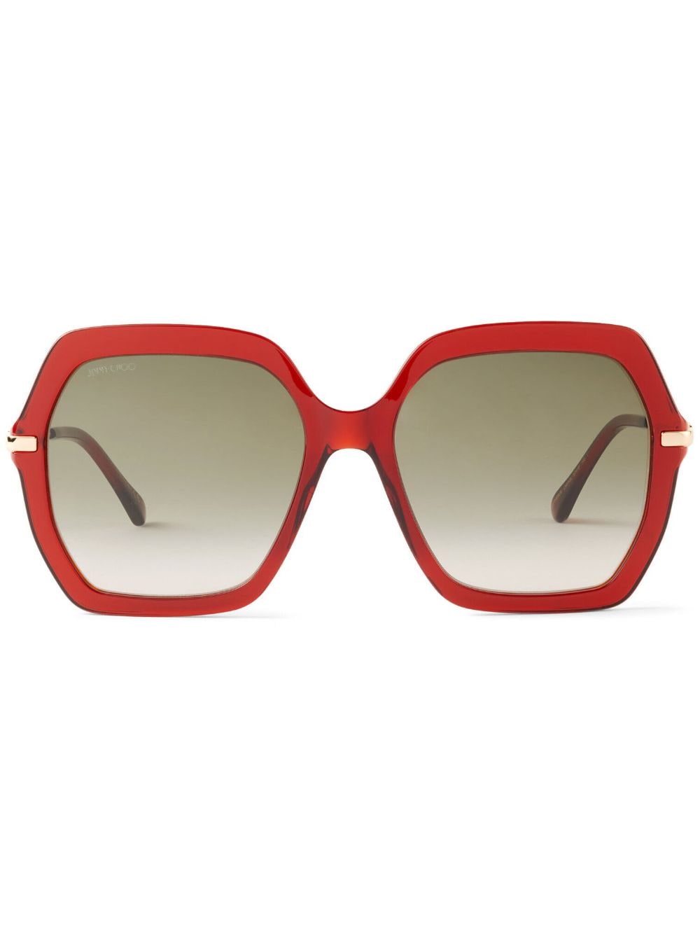 Jimmy Choo Eyewear Esther oversize-frame sunglasses - Red