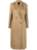 Fabiana Filippi double-breasted virgin wool-cashmere blend coat - Brown
