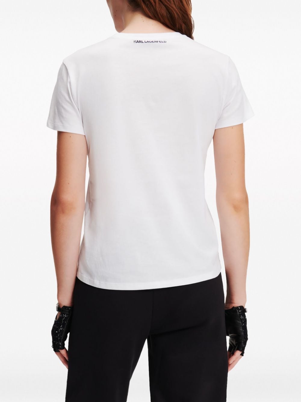 Karl Lagerfeld T-shirt met ronde hals Wit